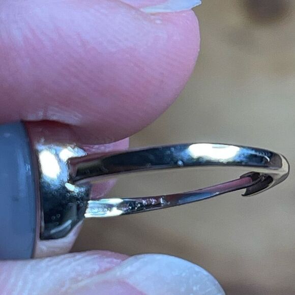 Larimar S925 sterling silver adjustable ring 10mm natural stone crystal NEW - Picture 11 of 14